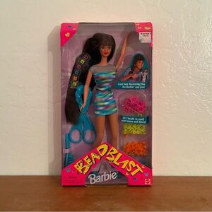 1997 Bead Blast Barbie Brunette NRFB